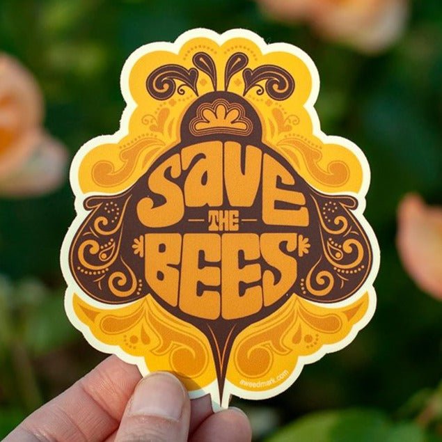 Save The Bees Vinyl Sticker - Amanda Weedmark
