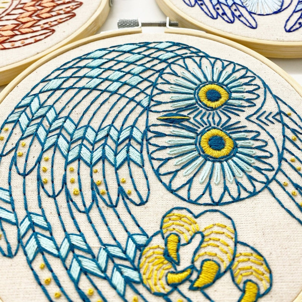 Saw-Whet Owl Embroidery DIY Kit - Hook, Line & Tinker