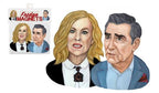 Schitt's Creek Magnet Set - Moira & Johnny Rose - Andrea Hooge