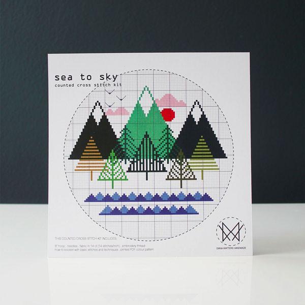 Sea to Sky Cross Stitch DIY Kit (Final Sale) - Diana Watters Handmade