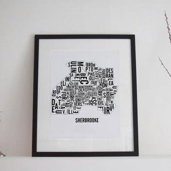 Sherbrooke Word Map (20" x 26") (Final Sale) - Alexandre Laquerre