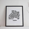 Sherbrooke Word Map (20" x 26") (Final Sale) - Alexandre Laquerre