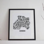 Sherbrooke Word Map (20" x 26") (Final Sale) - Alexandre Laquerre