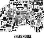 Sherbrooke Word Map (20" x 26") (Final Sale) - Alexandre Laquerre