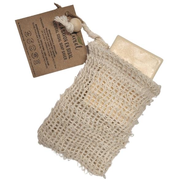 Pochette à savon en sisal