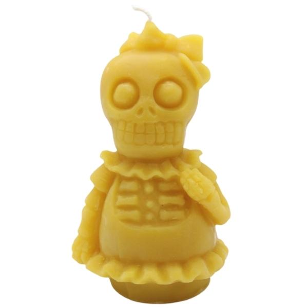 Bougies squelettes en cire d’abeille