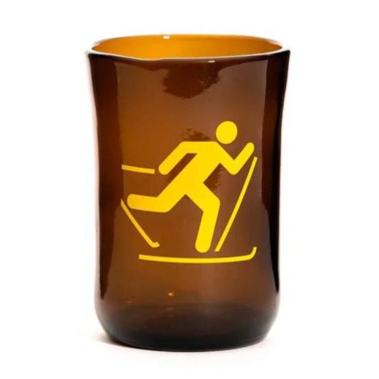 Ski Glass Tumbler - Artech Glass Blowing Studios
