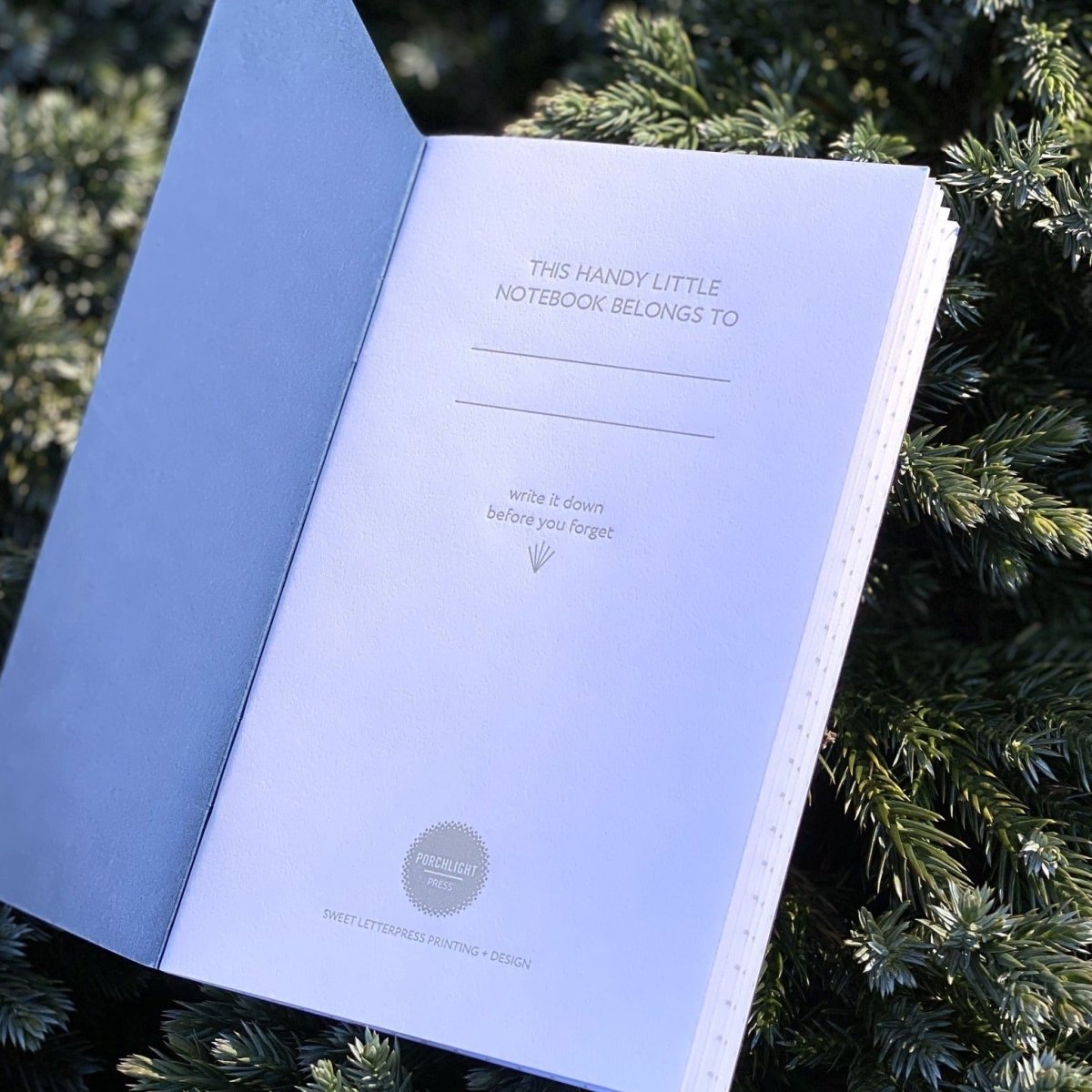 Small Notebook - Blue w/ Deco Foil (Dot Pages) (Final Sale) - Porchlight Press