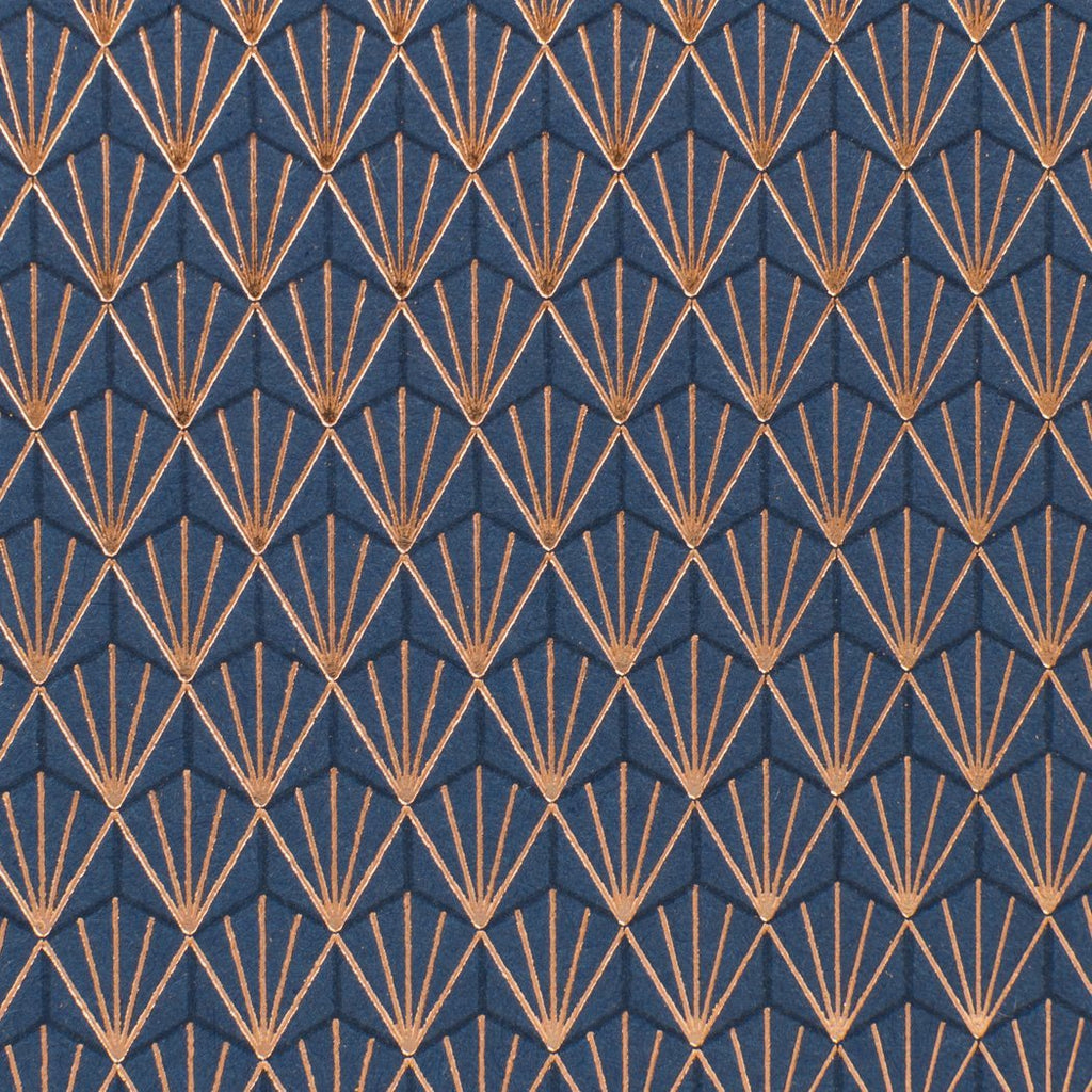 Small Notebook - Blue w/ Deco Foil (Dot Pages) (Final Sale) - Porchlight Press