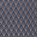 Small Notebook - Blue w/ Deco Foil (Dot Pages) (Final Sale) - Porchlight Press