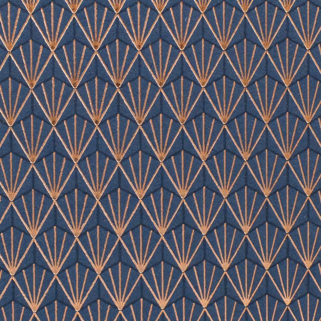 Small Notebook - Blue w/ Deco Foil (Dot Pages) (Final Sale) - Porchlight Press