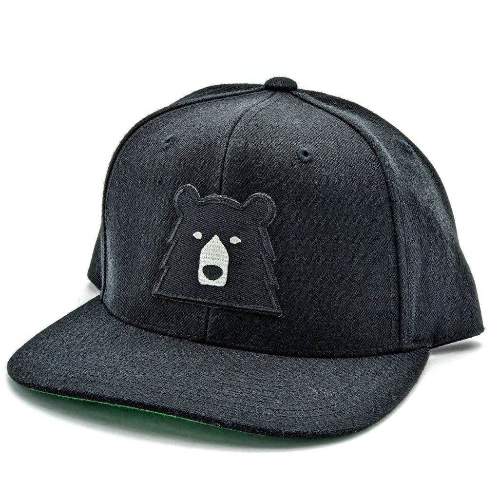 Snapback Hat - Black w/Black Bear - North Standard Trading Post