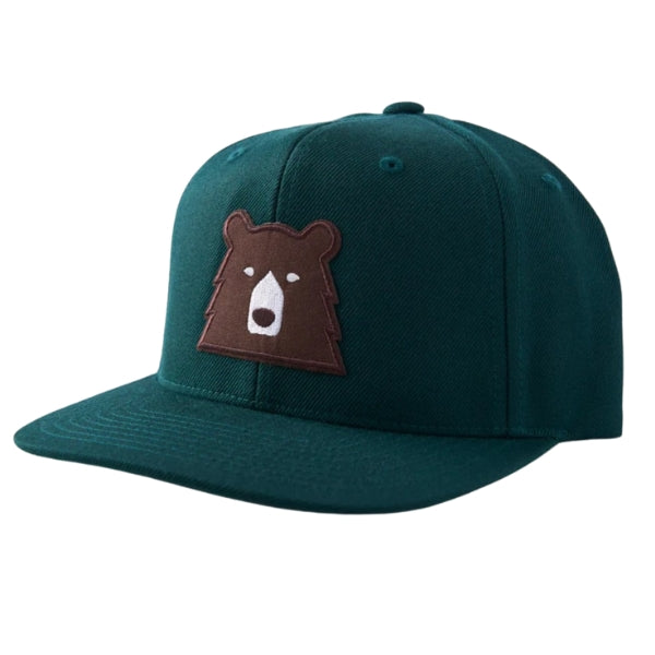 Adult Snapback Hat - Spruce w/Brown Bear