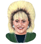 The magnet for the character Spike from 'Degrassi' shows her rocking her voluminous, electric blonde, spikey hair.