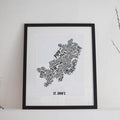 St. John's Word Map (12" x 18") (Final Sale) - Alexandre Laquerre