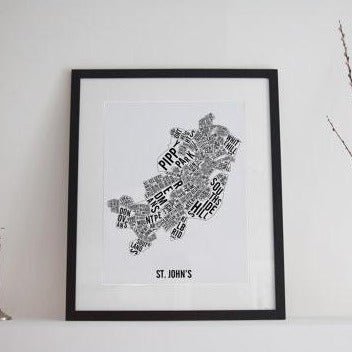 St. John's Word Map (20" x 26") - Alexandre Laquerre