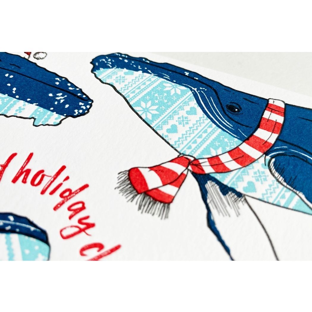 Sweater Whales Christmas Card - Porchlight Press