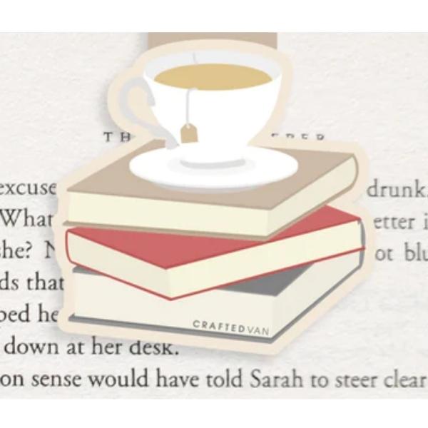 Tea On Books - Marque-page magnétique géant
