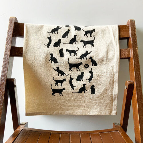 Black Cat Tea Towel
