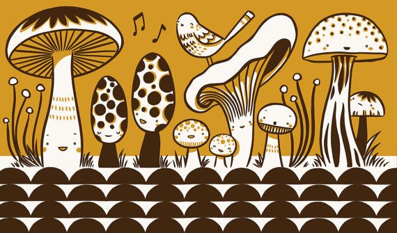 The Fabulous Fungus Among Us Tea Towel - Claire Manning