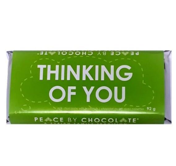 Thinking of You Milk Chocolate w/ Hazelnuts Bar (Green) - Peace by Chocolate