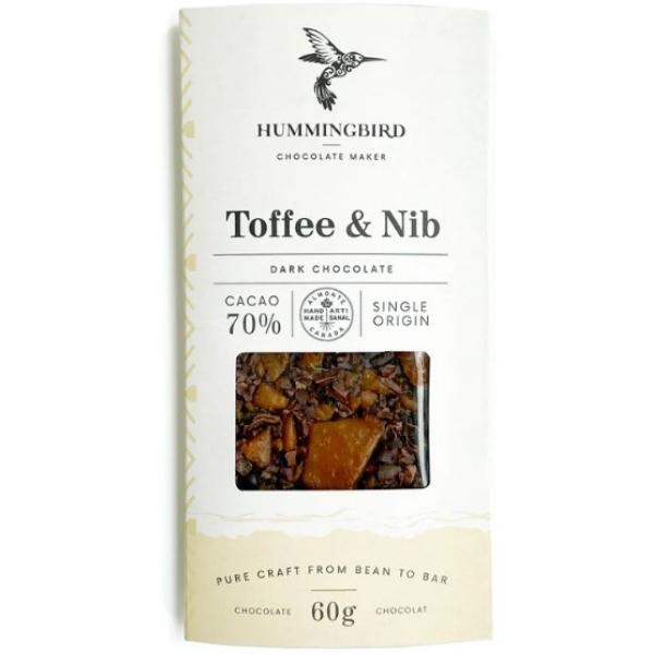 Toffee and Nib Chocolate Bar