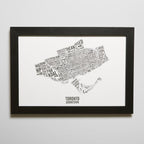 Toronto Word Map (12" x 18") - Alexandre Laquerre