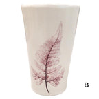 Gobelet Feuille en Porcelaine - Rouge