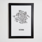 Victoria Word Map (20" x 26") (Final Sale) - Alexandre Laquerre
