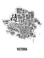 Victoria Word Map (20" x 26") (Final Sale) - Alexandre Laquerre