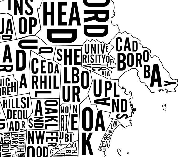 Victoria Word Map (20" x 26") (Final Sale) - Alexandre Laquerre