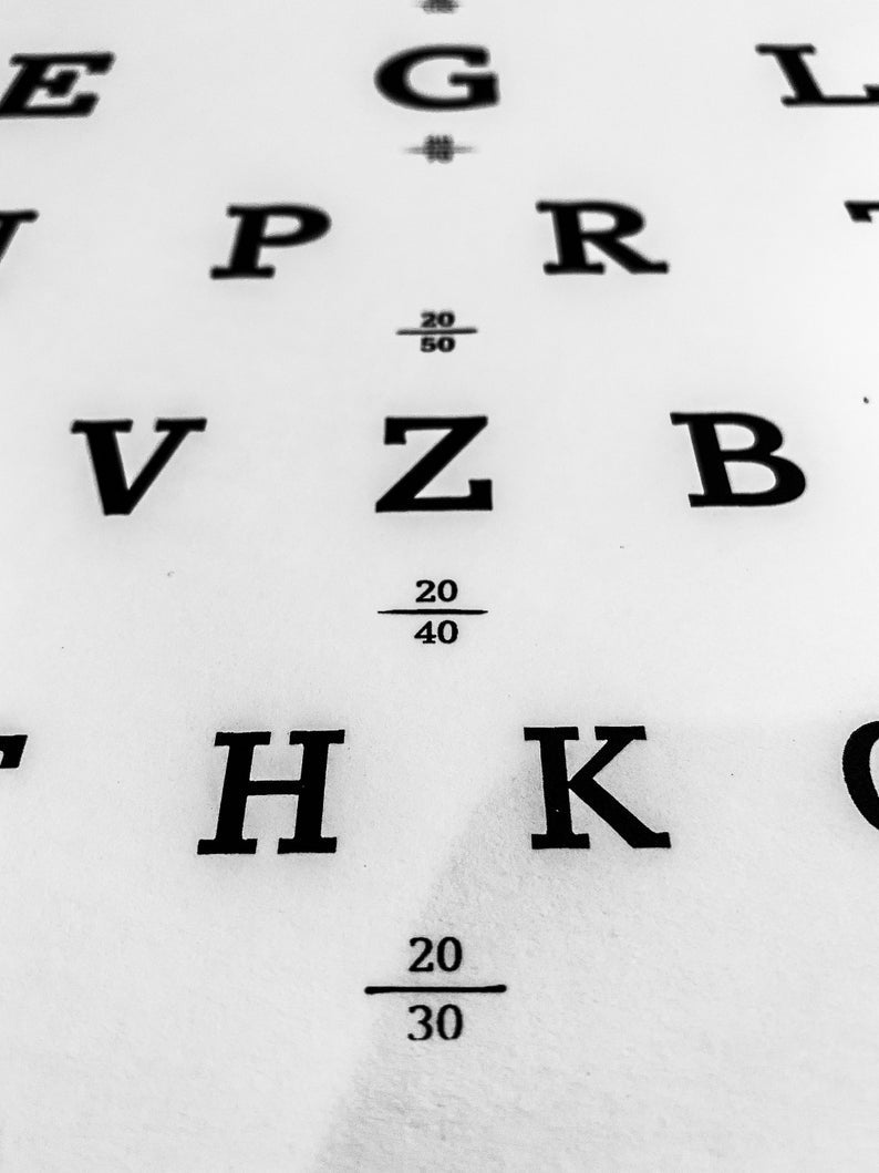Vintage Optometrist Chart Print (20"x 26") (Final Sale) - Alexandre Laquerre