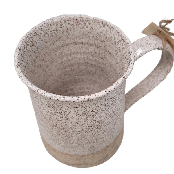 Mug Stein en Grès - Crème Mouchetée