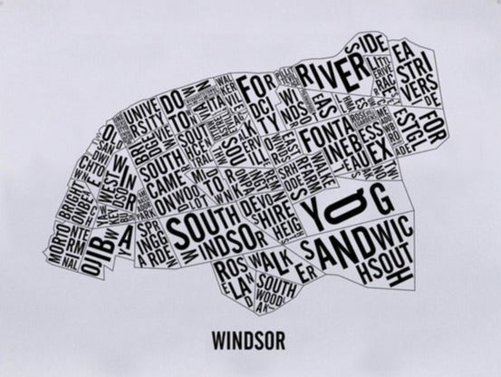 Windsor Word Map (12" x 18") (Final Sale) - Alexandre Laquerre