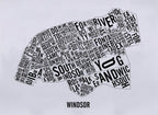 Windsor Word Map (20" x 26") (Final Sale) - Alexandre Laquerre