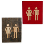Wood Bathroom Sign (Final Sale) - MH Woodshop