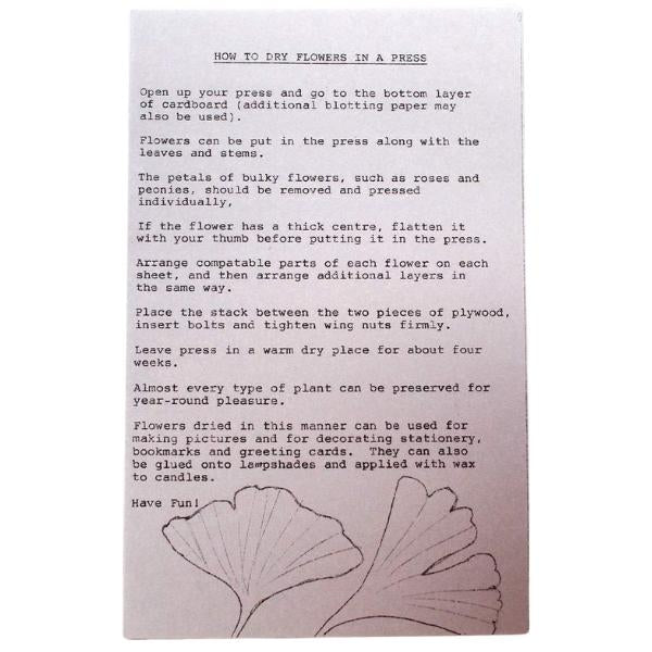 Wooden Flower Press - Thorpe Toys