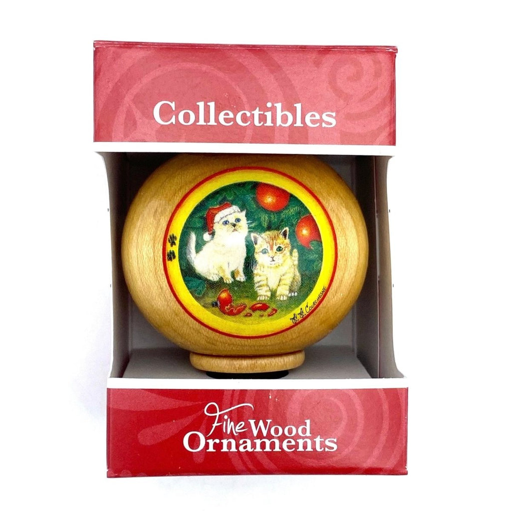Wooden Time Capsule Ornament - Kittens - Fine Wood Ornaments