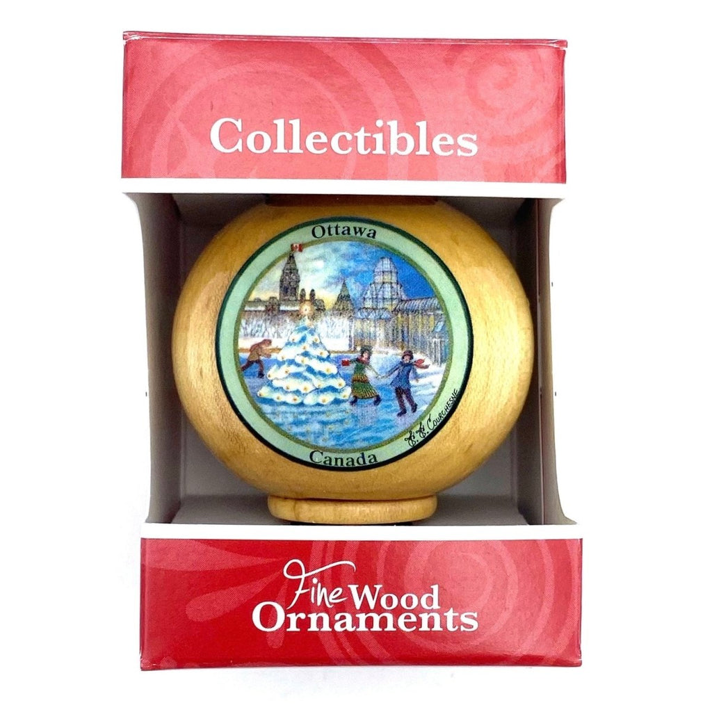 Wooden Time Capsule Ornament - Parliament Skaters - Fine Wood Ornaments
