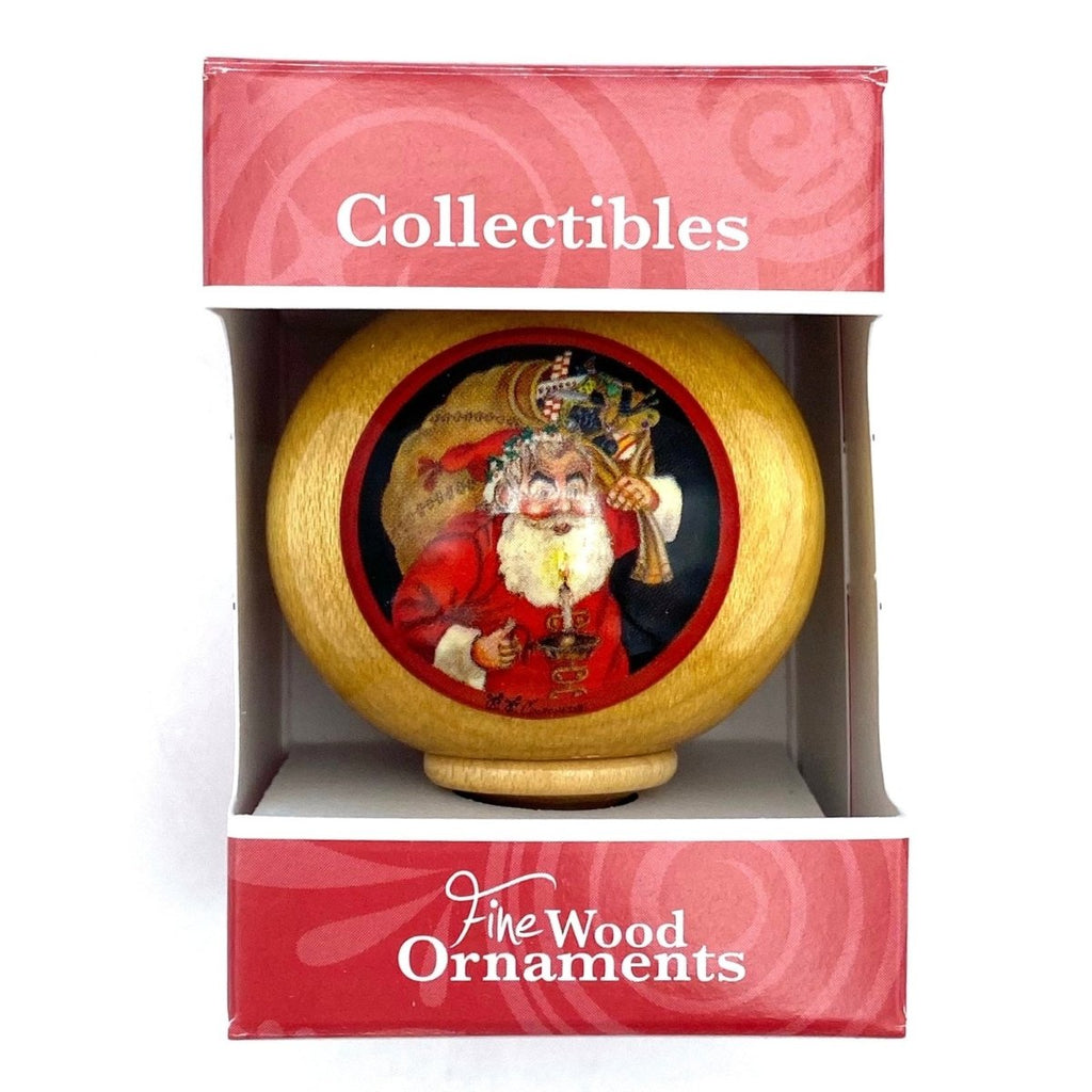 Wooden Time Capsule Ornament - Santa - Fine Wood Ornaments