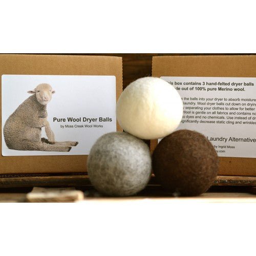 Wool Dryer Balls Set (3) - Moss Creek Wool Works